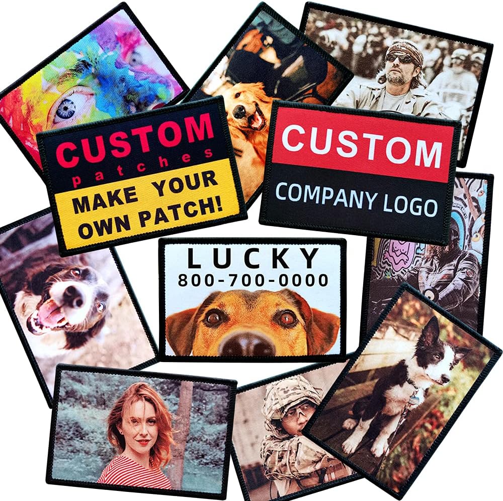 Custom Your Own Personalized Morale Patch Any Logo Pet Name Sign 2x3 Hook and Loop ，Sew on ，Iron on(20PCS Triangle 4IN)