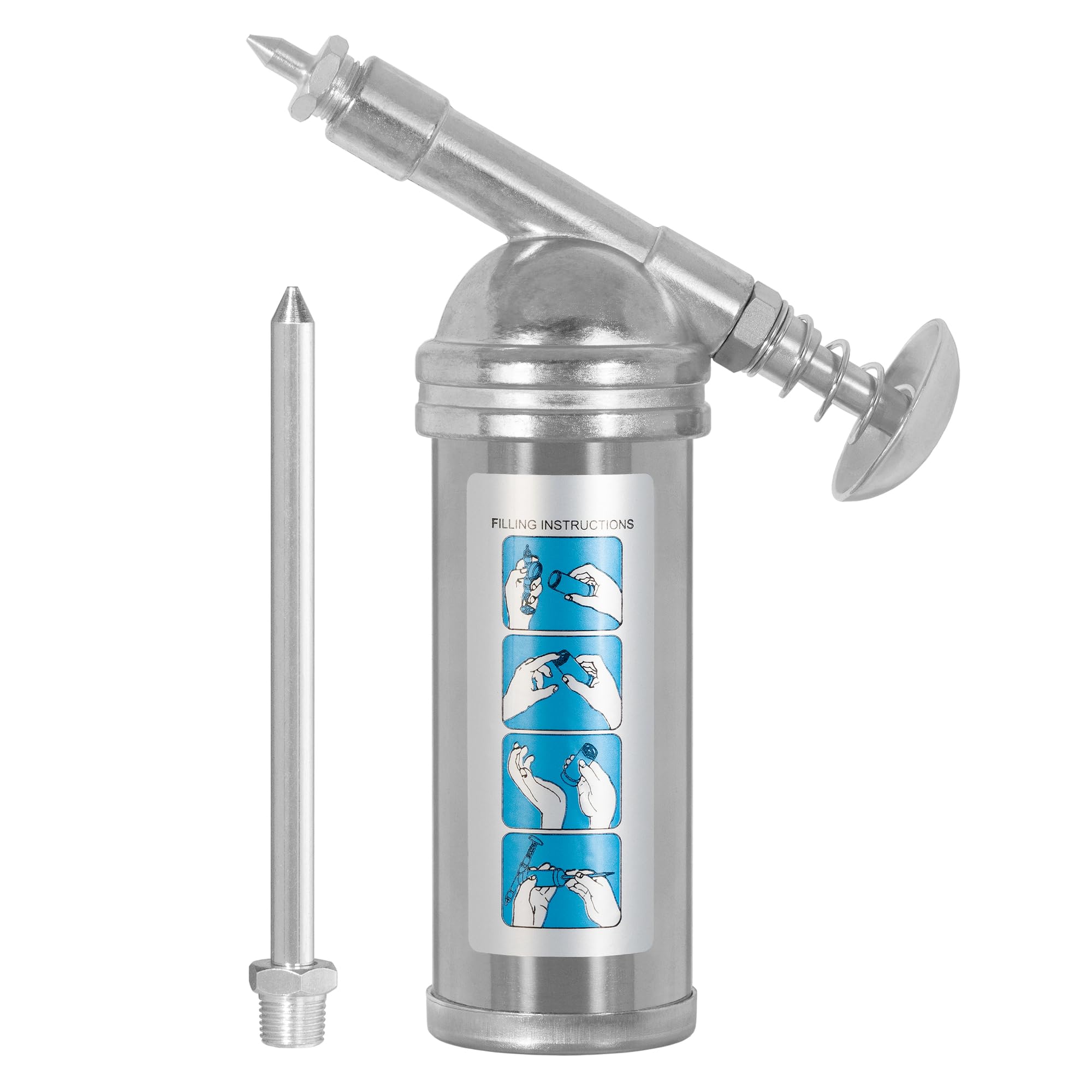 CyclingDeal Quality Mini Grease Gun Injector - 80c.c. 3 oz One-Hand Operation Small Pistol Grip Compact Dispenser Injector