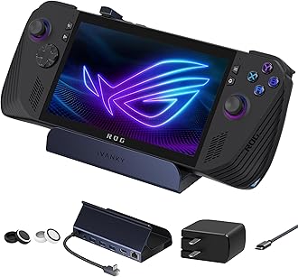 iVANKY Legion Go/ROG Ally X/ROG Ally/Steam Deck Dock with 65W PD Charger, 8-in-1 Hub Docking Station with HDMI 4K@144Hz Gigabit Ethernet, USB-A 3.0, 100W Charging USB-C Port for Valve Stream Deck