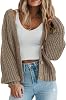 Womens Chunky Cardigan Sweaters Knit Open Front Sweater V Neck Long Sleeve Button Down Cardigan Outerwear Coats
