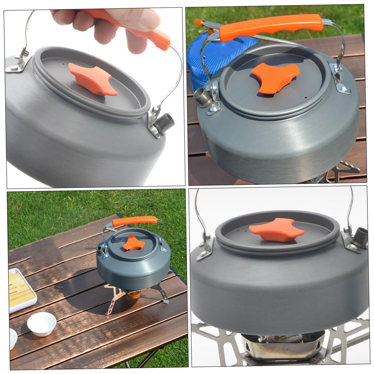 UPKOCH Bollitore Da Campeggio Per Esterni in Manico Bollitore Per Acqua e Tè Resistente e Pratico Per Picnic e Viaggio