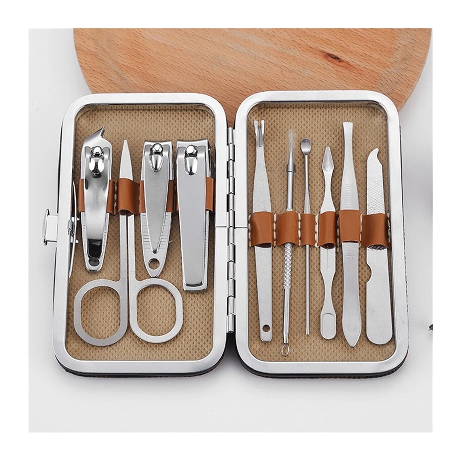 GLJTUO Nail Clippers Set 10 in1 Stainless Steel Nail Clipper Nail Scissors Multifunction Beauty Tools Nail Trimming Pedicure Manixure Kit Pedicure Tools for Feet