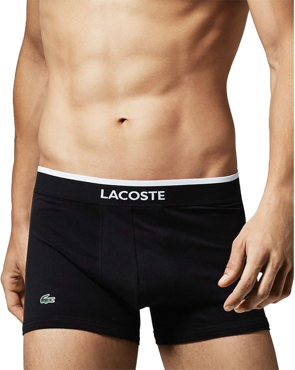Lacoste Men's Underwear Cotton Stretch Trunks, Multipack