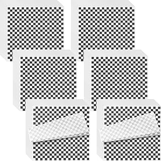 960 Pieces Deli Wax Paper Sheets 12 x 12 inches Checkered Sandwich Wrapping Paper Food Basket Liners for Food Serving, Party, Festival and Outdoors, Black