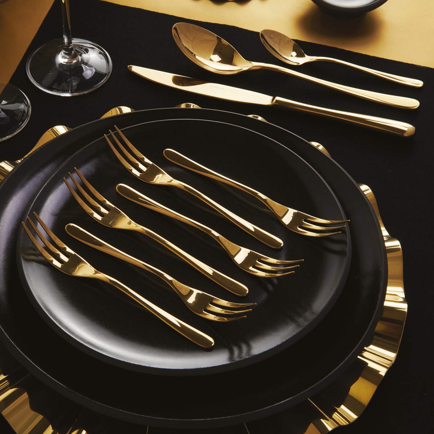 Sambonet Juego de 6 tenedores Dolce Taste PVD Oro Gold