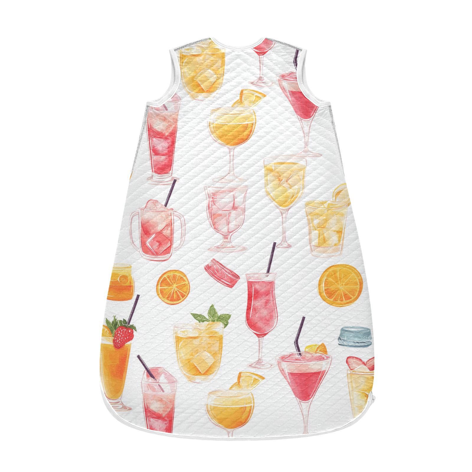 vvfelixl Fruit Drinks Baby Sleeping Bag Sleep Sack,Baby Wearable Blanket Sleep Suit for 0-6 Months