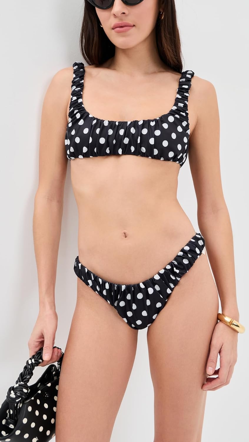 Caroline Constas Women's Dorit Ruched Bikini Top