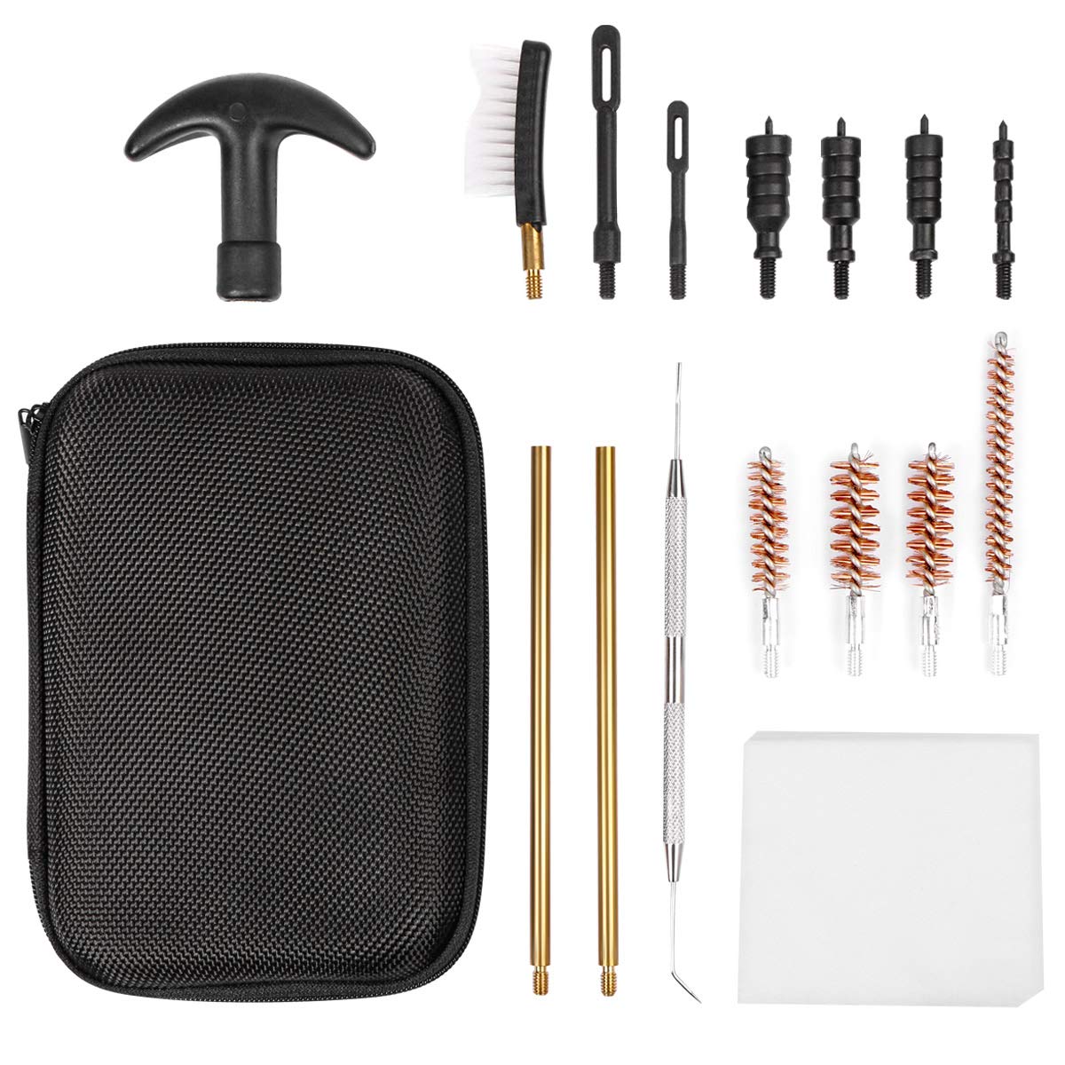 Gogoku 2Pack/3Pack Bore Rope Brush Gun Cleaner Cleaning Snakes, Barrel Snake for 5.56mm/.223/.22/9mm/Cal .380/12 GA/. 30 Cal/.308/.44 Cal. Rifle Shotgun Gun Cleaning(Choose Your Cal)