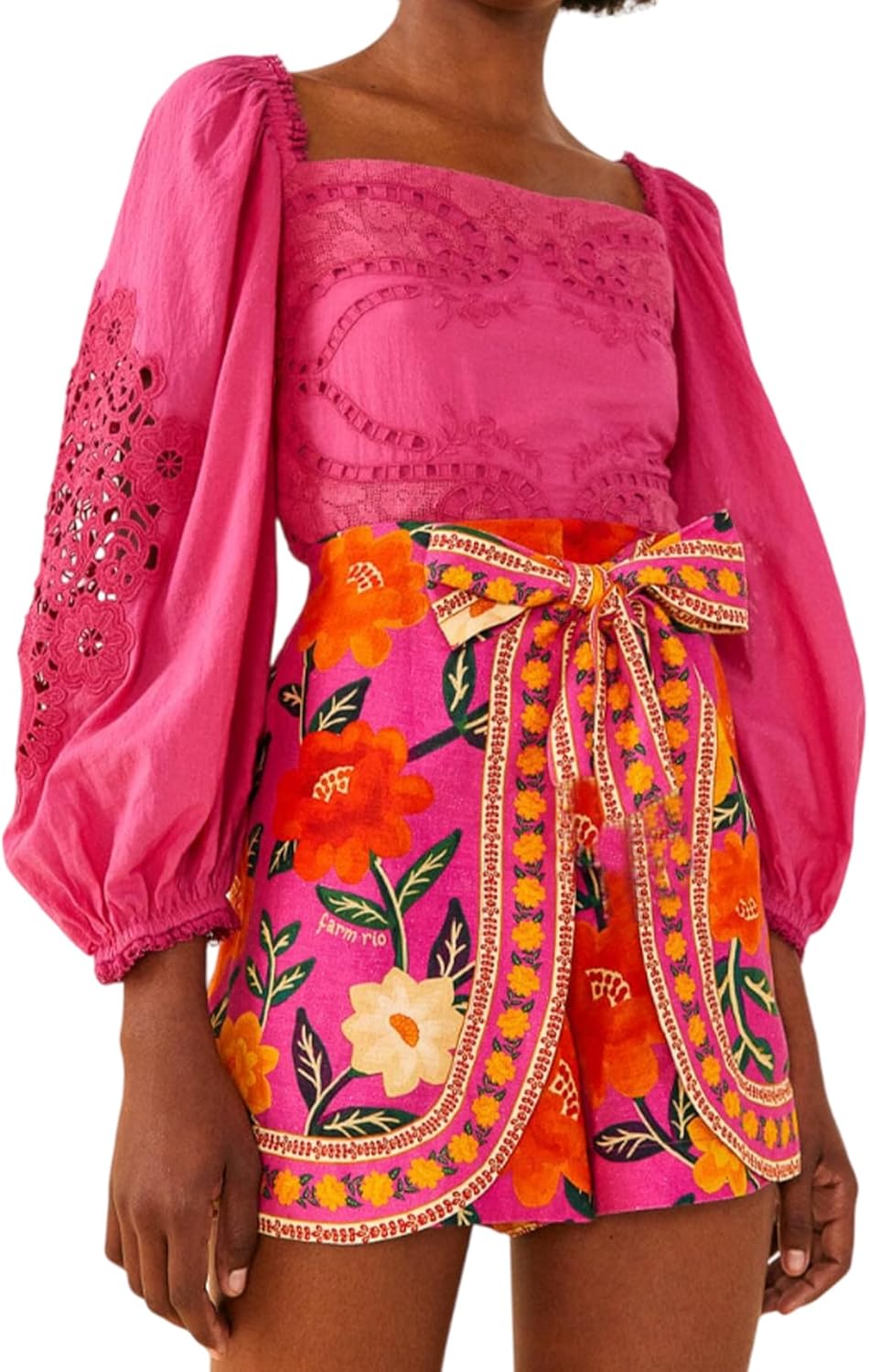 Women's Boho Wrap Skort High Waist Mini Flowy Floral Skirt Shorts for Beach Vacation Summer Festival Outfit