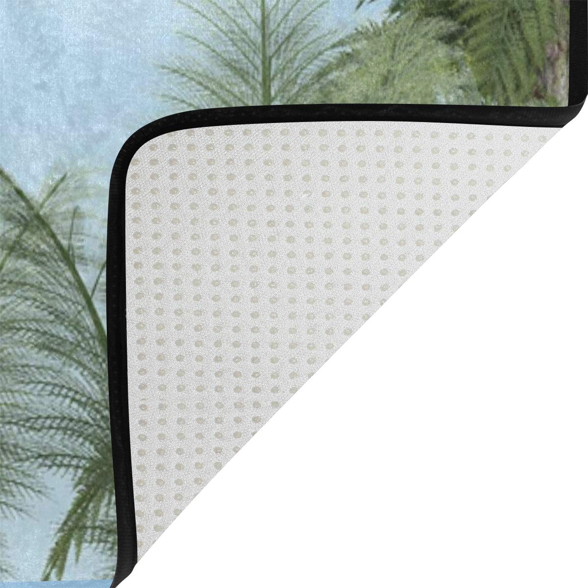 Mnsruu Tapis antidérapant pour Chambre d'enfant Motif forêt et Dinosaure, Tissu, Multicolore, 100 x 150 cm(3' x 5' ft)