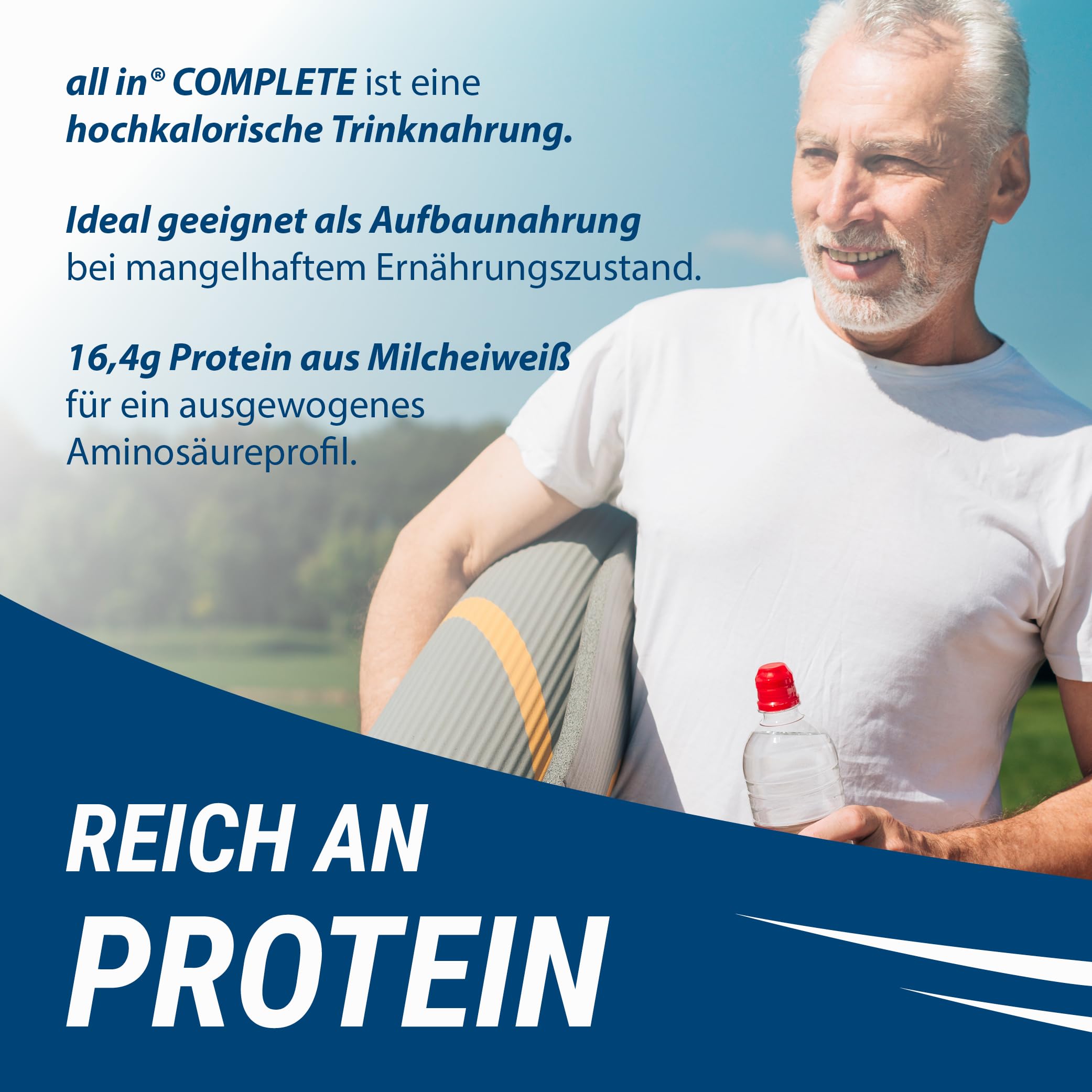 all in® COMPLETE Protein Drink Schokolade 14x 200ml - Hochkalorische Trinknahrung auf Milch-Basis | Mehrkomponenten Protein Shake Mahlzeit zur schnellen Gewichtzunahme