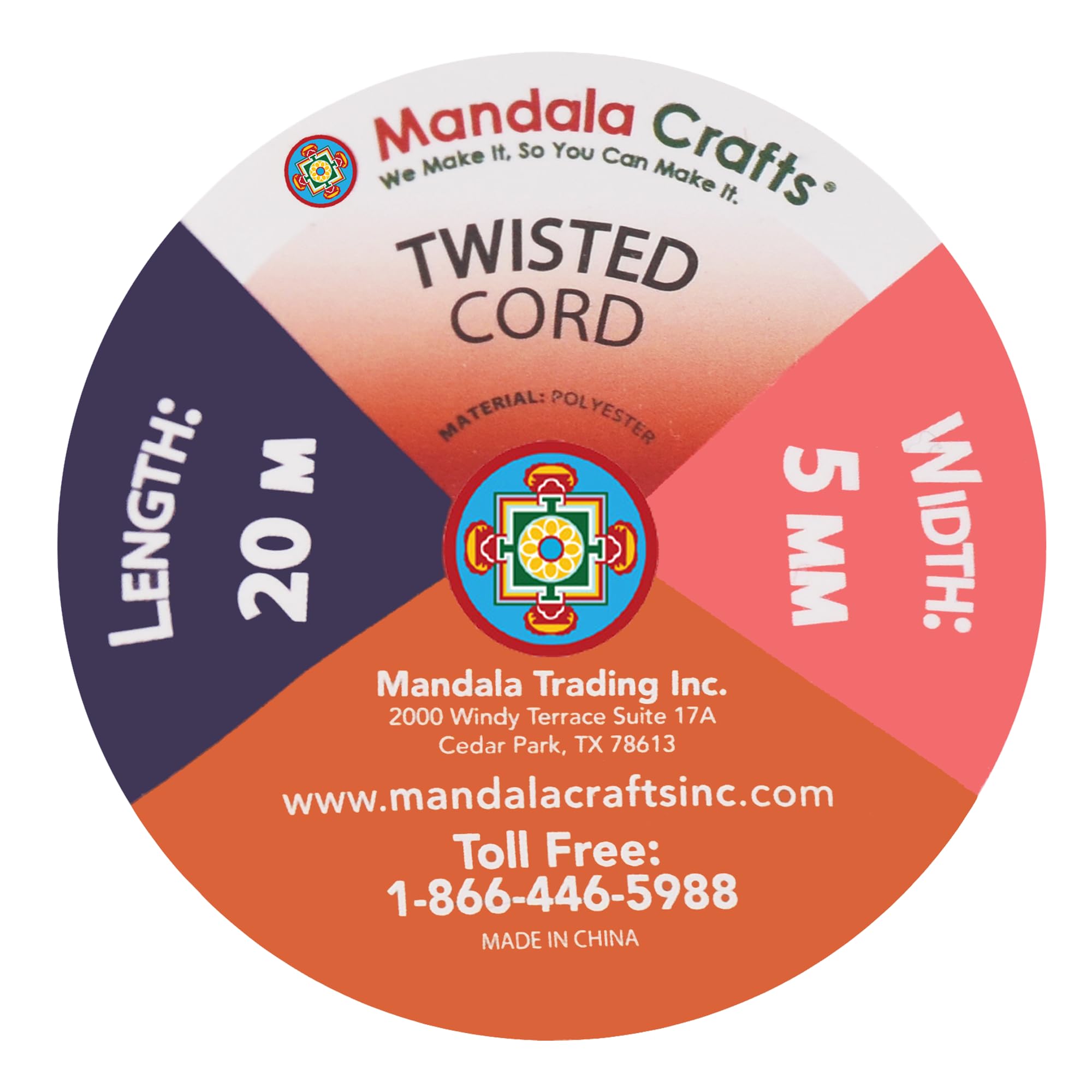 Mandala Crafts Cordón trenzado azul marino para manualidades, cuerda trenzada azul marino, ribete de cuerda trenzada para tapicería, cordón de graduación