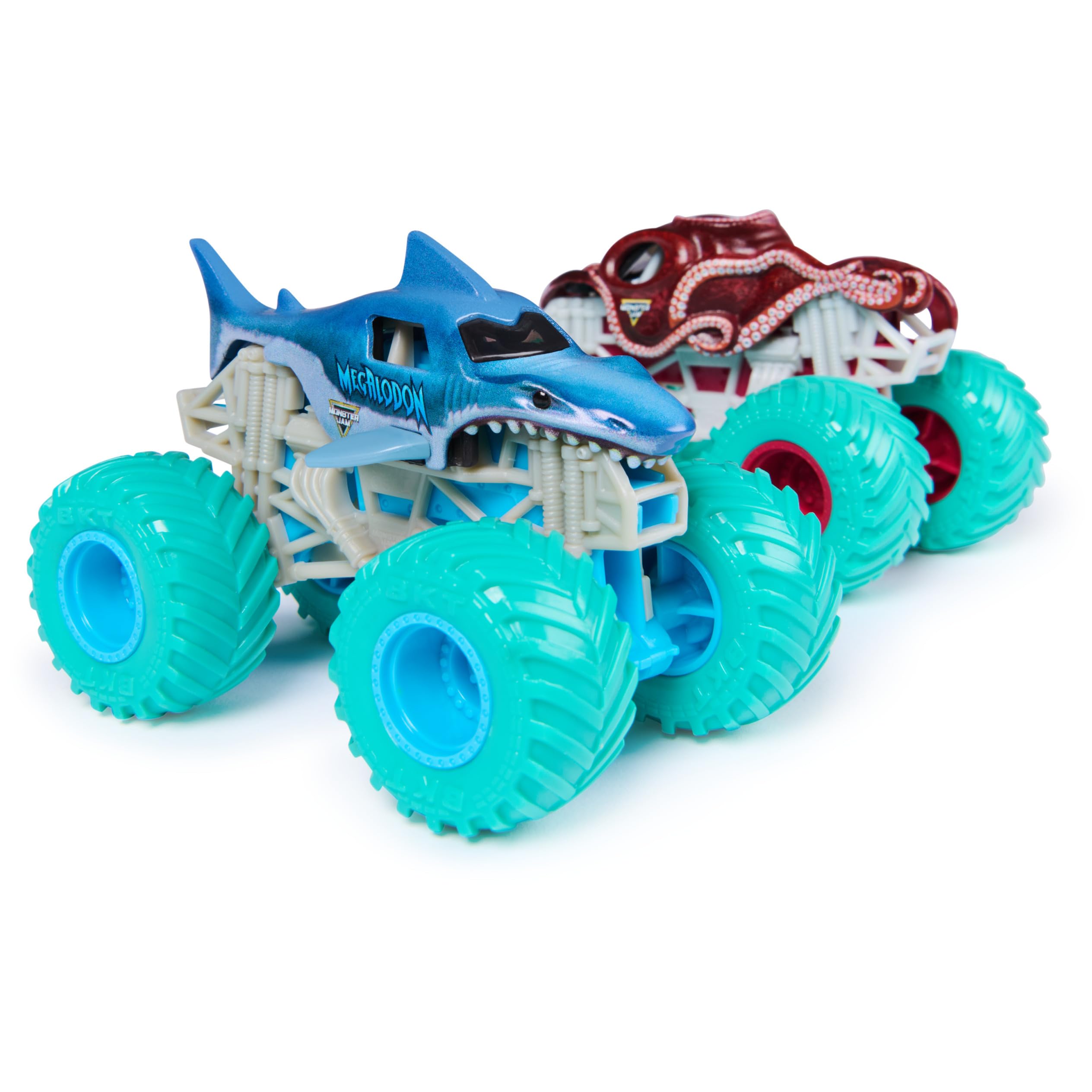 Monster Jam Megalodon vs Octon8r Monster Truck in scala 1:64 (confezione da