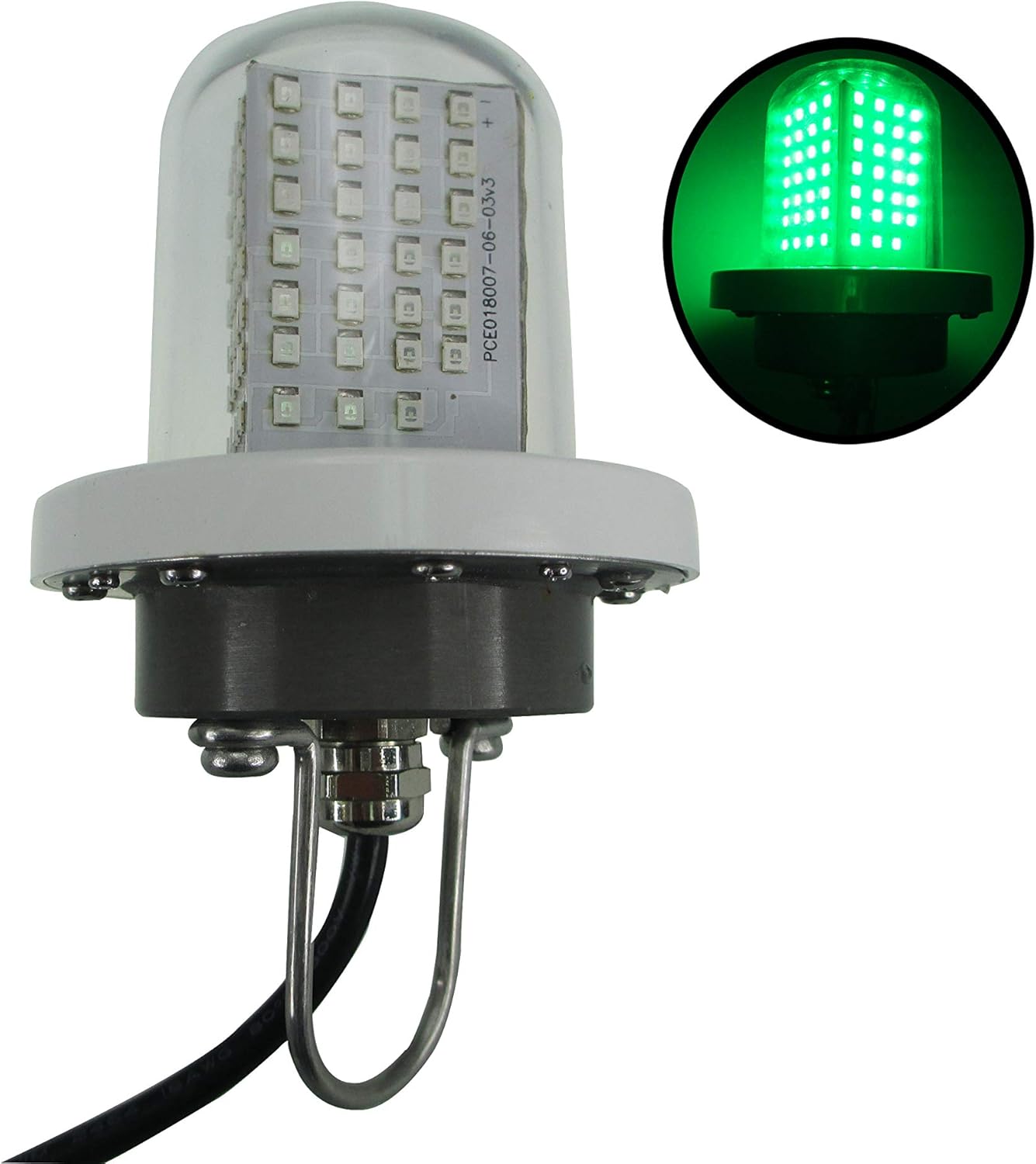 Pactrade Marine Boat LED Green Underwater Submersible Night Fishing Light 5" IP68