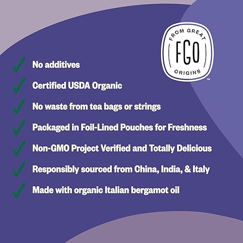 Vista 331 de FGO Té de menta orgánico, 100 unidades, bolsitas de té ecológicas, sin cafeína, el embalaje puede variar (paquete de 1)