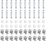 uxcell 10Set 15x14mm Furniture Cam Lock Fitting with 5.8x35mm Dowel Fasteners, 3-in-1 Metal Furniture Board Connecting Screws Bolts Assortment Kit for Cabinets Chairs Drawer