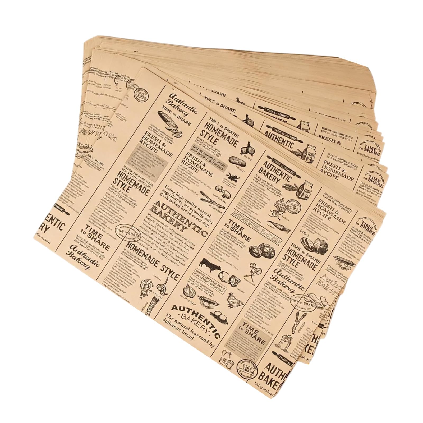 Whoasyst Sandwich Wrapping Paper, 11×15Inch Food Basket Liners, Grease Proof Non-Stick Baking Parchment Paper Delicatessen Papers Food Basket Liners