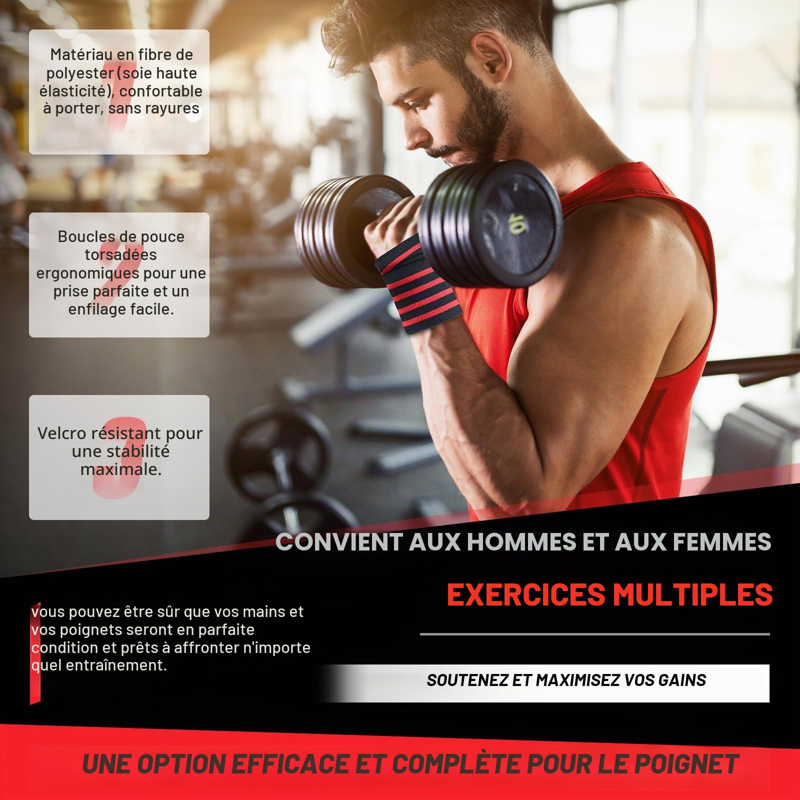 IMAYCC 50CM Poignées de Pompes avec Bandage pour Poignet,Push Up Bars Antidérapantes Barre Parallele Calisthenics Barre Parallele Musculation,Fitness Parallettes pour Calisthenics Intérieur Extérieur