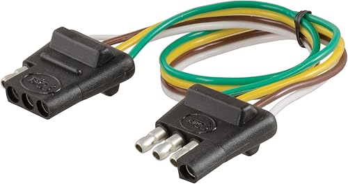 Curt 58380. Conector plano de 4 Vías, enchufe y toma.