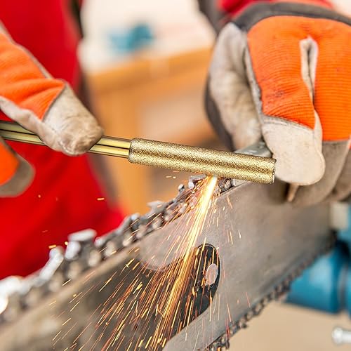 Miniatura 4 de 72 piezas de afilador de motosierra de diamante de alta dureza, juego de afilador de motosierra chapado en titanio, herramienta de pulido para