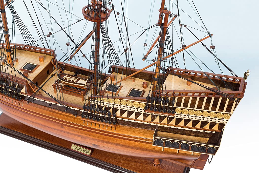 Seacraft Gallery Golden Hind Model Ships 37.4" Wooden Handcrafted