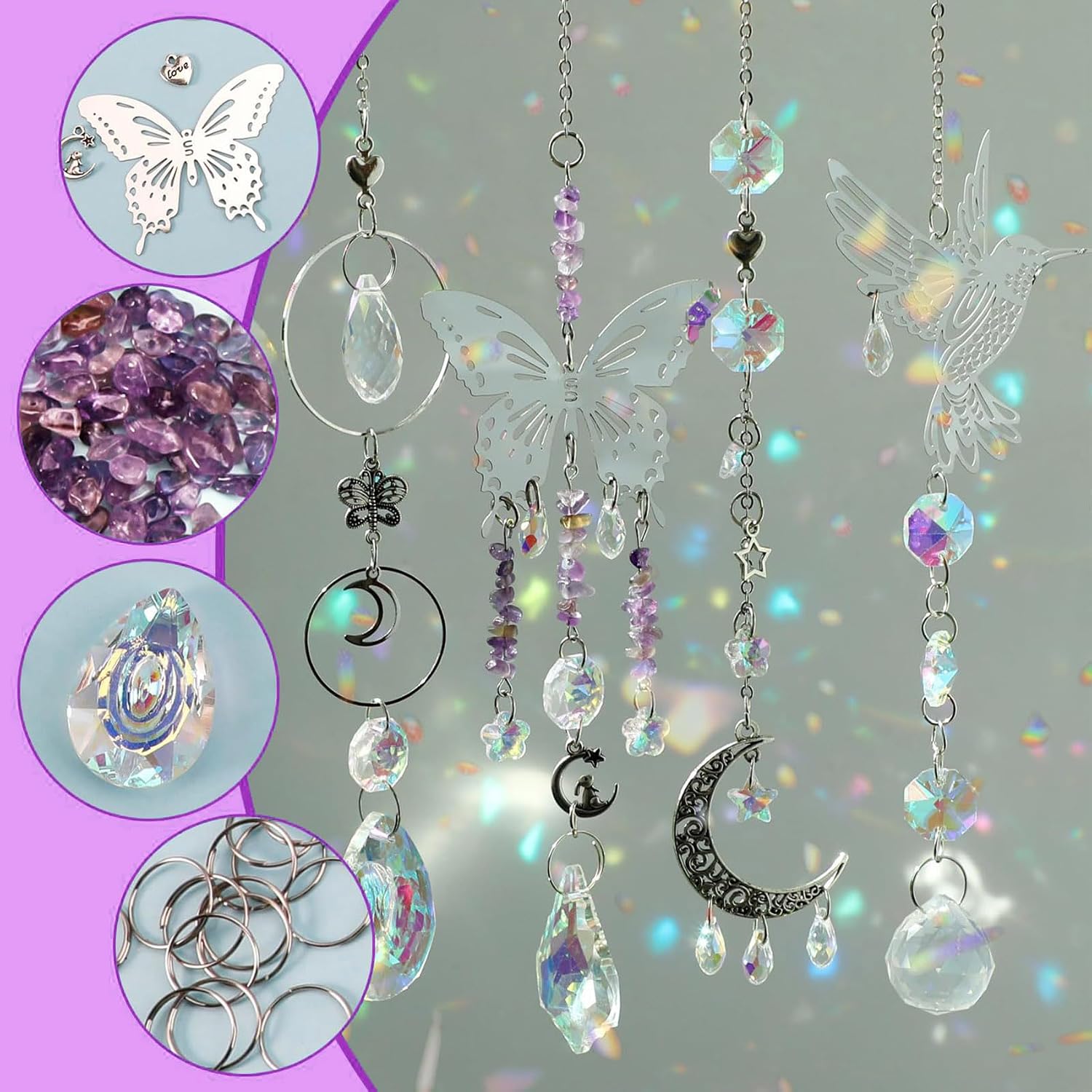 DIY Suncatcher Kits for Adults, 400pcs Sun Catchers Making Supplies image 3