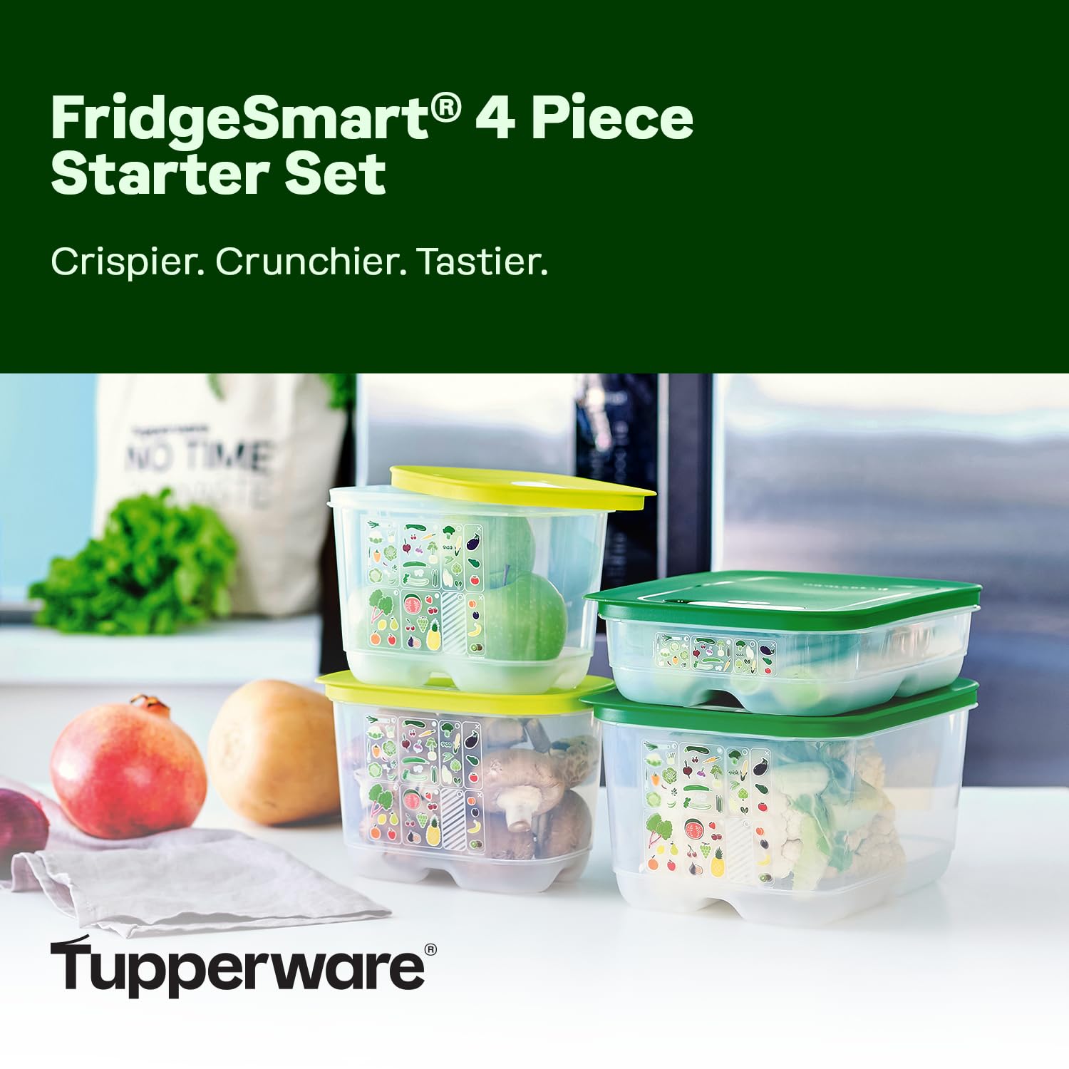 Tupperware Fridgesmart 4 Piece Food Storage Container Set