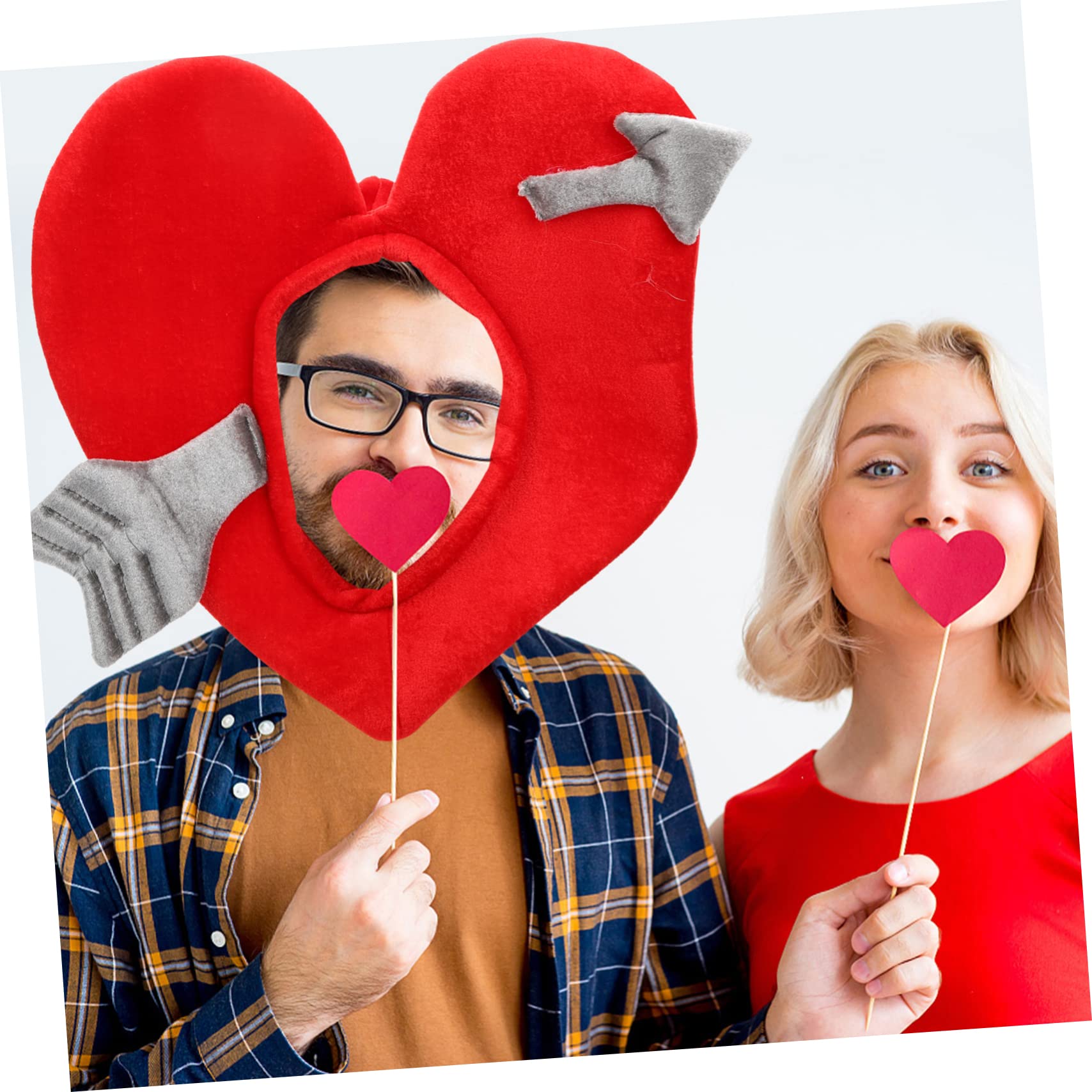 TOYANDONA 4piezas Sombrero De Forma De Corazón Para Fiestas Accesorio Divertido Para Disfraces De San Valentín Para Bodas y Sesiones De Fotos Hecho De Materiales De Calidad Diseño