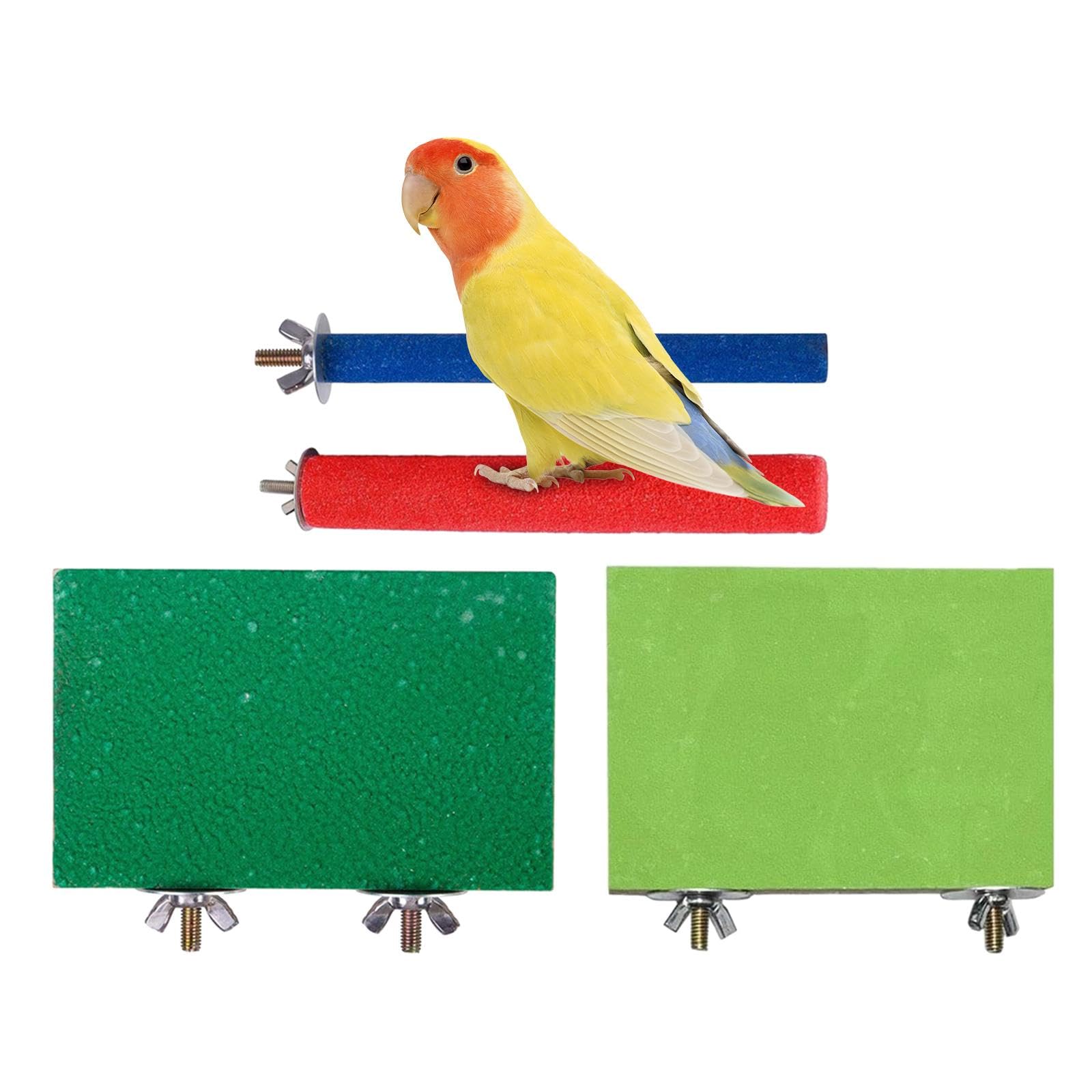 5 x Sitzstangen für Papageien, Vogelsitzen, verschleißfestes Kauspielzeug für Sittiche, Wellensittiche