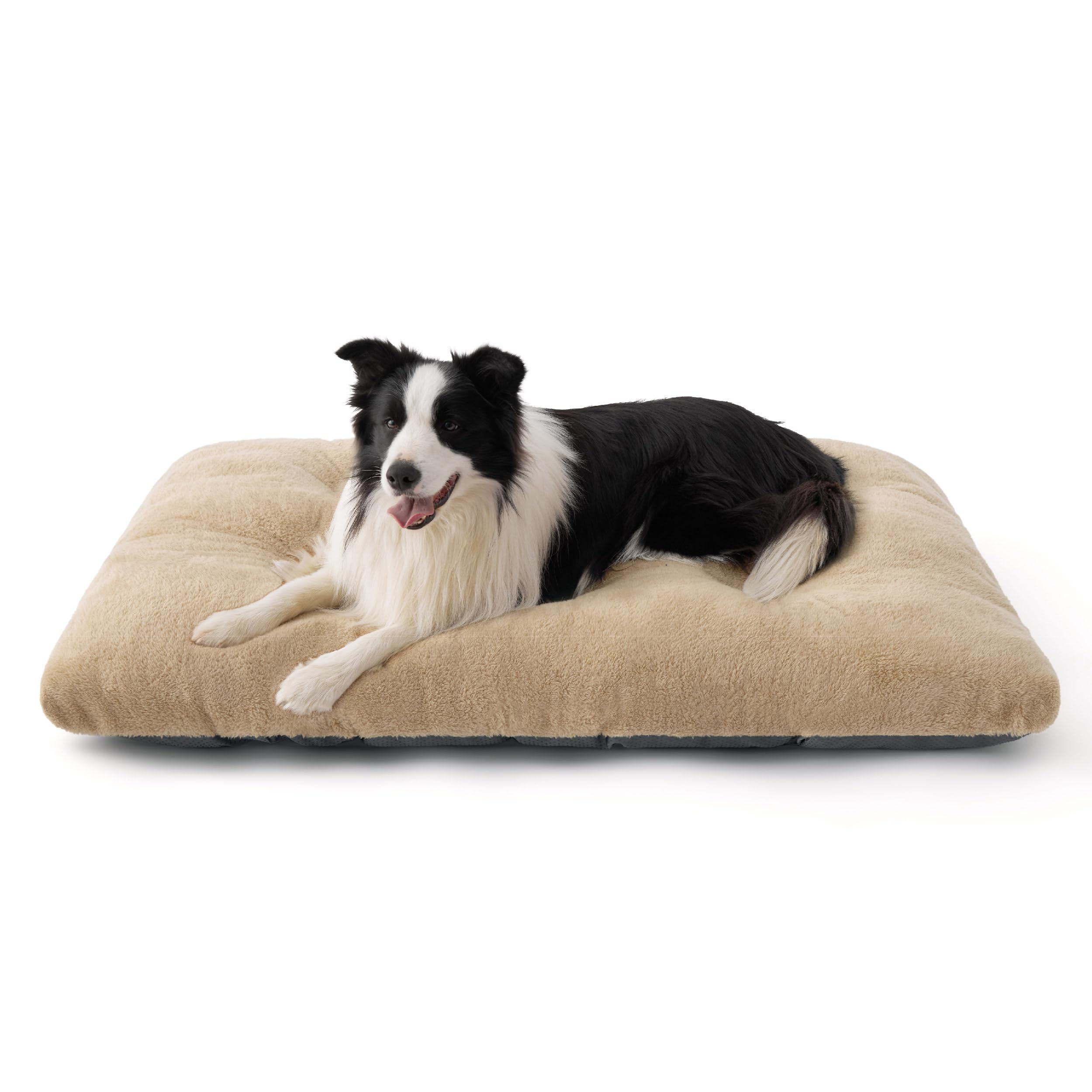 Bedsure Cama para Jaula de Perro Lavable Extra Grande - Colchón Calmante XL para Perros con Base Antideslizante, Cojín Almohada para Mascotas para XLarge, Camello, 104 x 69 x 8 cm
