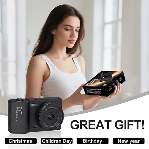 Miniatura 8 de Cámara digital 4K para fotografía, cámara de vlogging de 64 MP para video de YouTube con pantalla abatible de 180°, zoom 16X, cámaras digitales