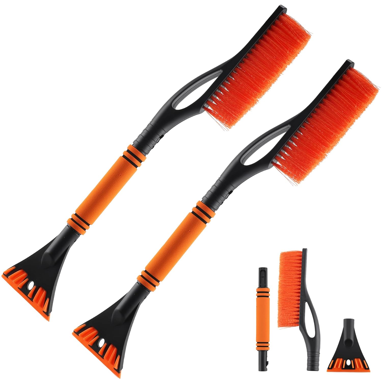 Amiss 2PCS Snow Brush and Detachable Ice Scraper for Car
