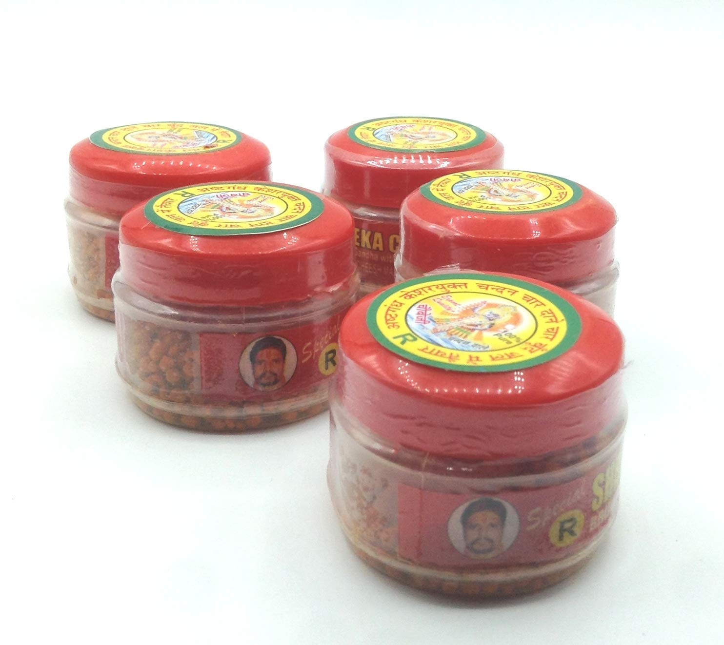 Shriji Krishna teeka Chandan Pack of 3 - Pure Danedar Chandan Ashtagandh Kesar Sandal Wood Powder from Mathura (Pack of 3)-picture-34