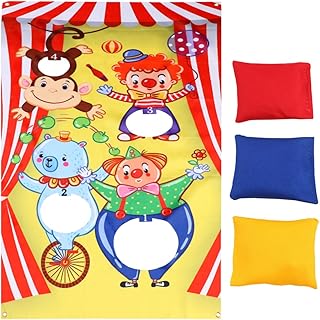 INOOMP Toys Halloween Bean Bags Outdoor playset Outdoor Toy Halloween Clown Decorations Fun Games Game Toss Hanging Bean Bag Sandbag Clown Bean Bags Circus Banner