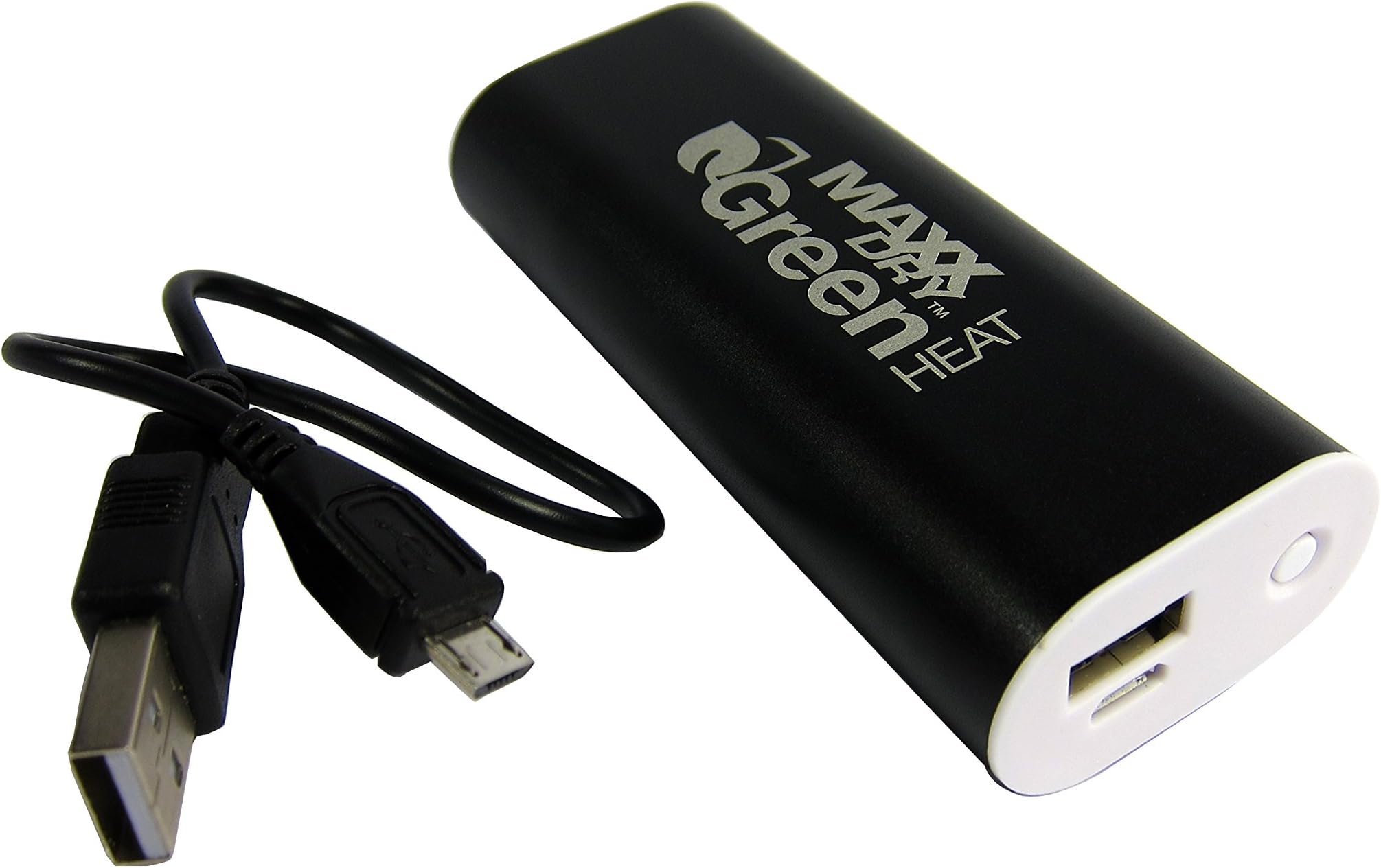 MaxxDry GreenHeat Rechargeable Hand Warmer and Digital Device Charger, 4400mAh, Black