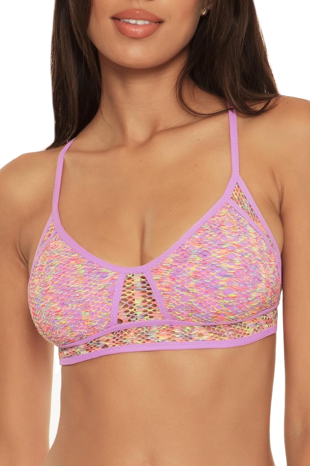 BECCA ビキニトップReveal Bralette Bikini Top, Adjustable, Tie Back, Swim