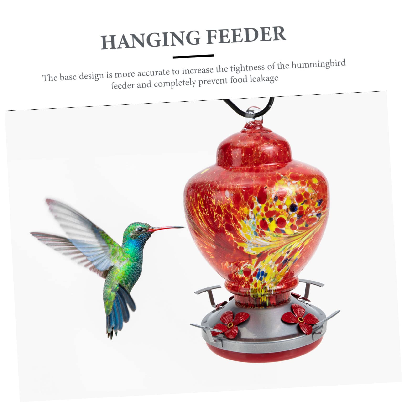 TOYANDONA Hängender Glasfütterer für Eleganter Vogelspender für Wildvögel im Garten für Outdoor Bereich Zieht Sorgt