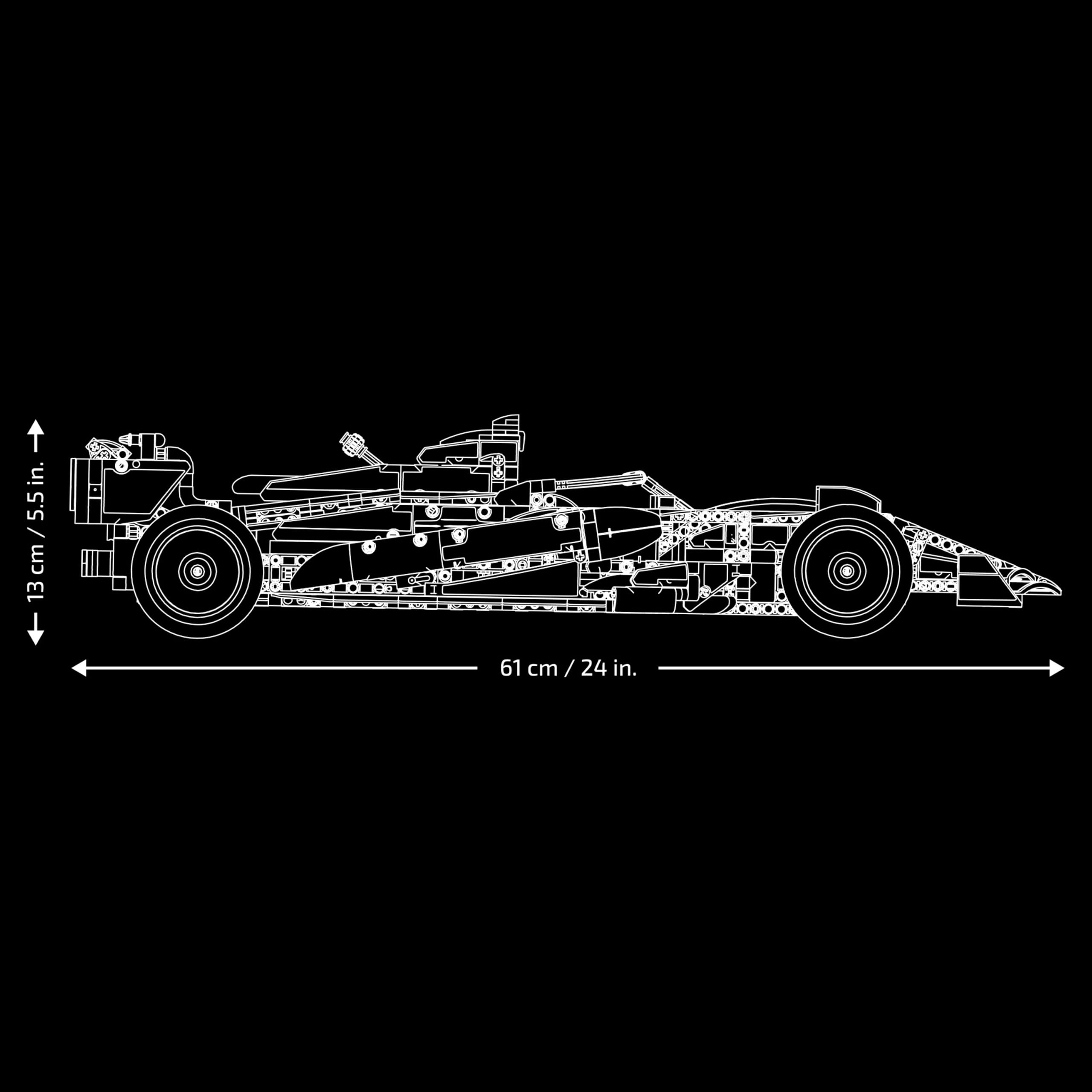 LEGO Technic Aston Martin Aramco AMR25 Formel 1 Rennwagen - Modellbau für Erwachsene - Rennauto mit V6-Motor, Differential & DRS-Aktivierung - Geschenkidee für Racing- & Motorsport Fans - 42240