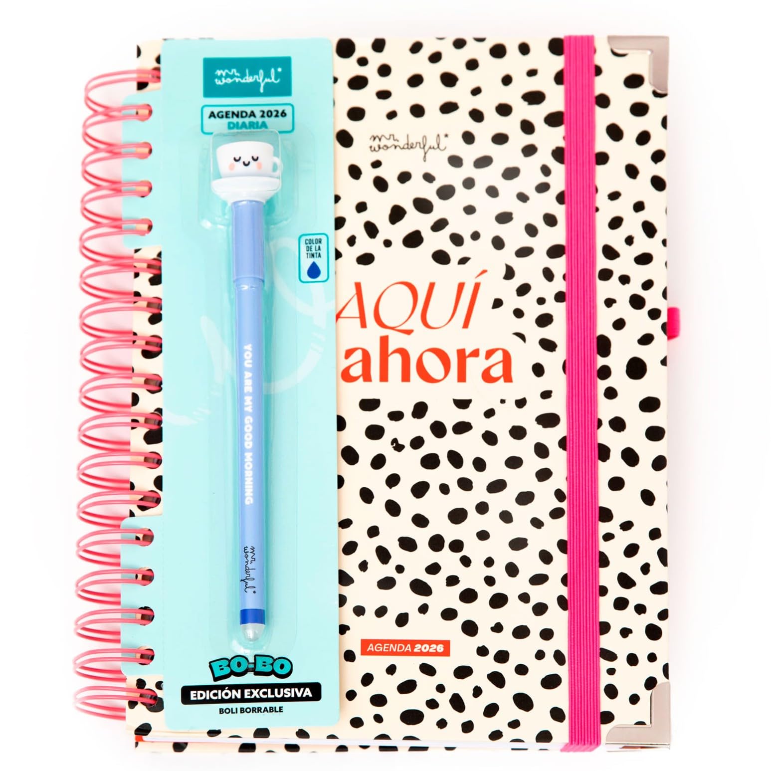 Mr. Wonderful Wonder-kalender 2026, met weekoverzicht pen, weekdoel – eindig
