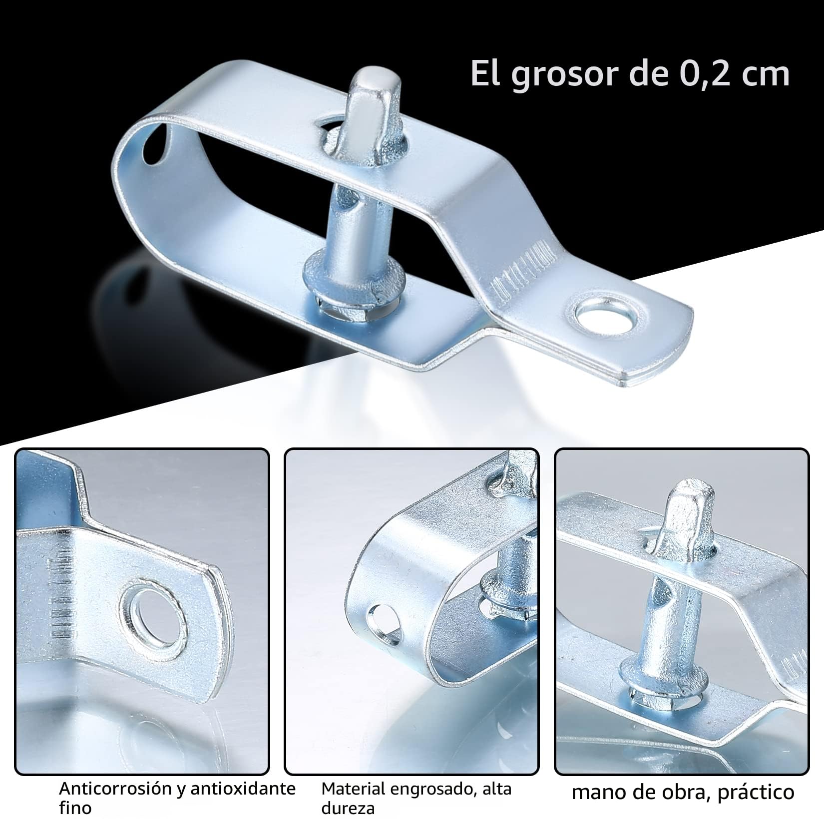 Tensor de Alambre Galvanizado con Trinquete para Malla y Vallas, 10 Piezas Plateado