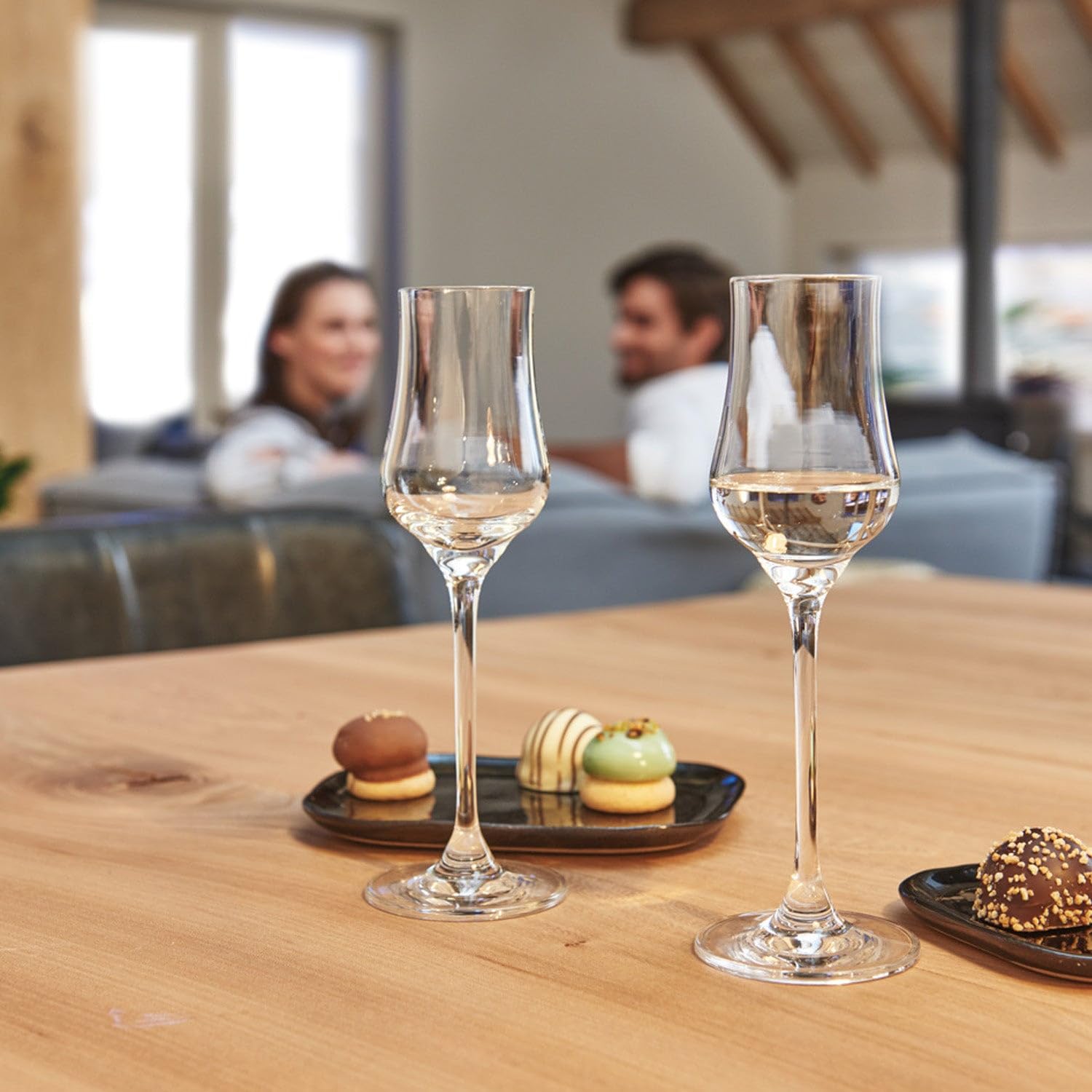LEONARDO HOME Grappagläser Ciao+ Gastro-Edition, Spirituosengläser mit 2 cl / 4 cl - Einschenkhilfe, Randvollfüllung 85 ml, Praktische Gläser für Hotel & Gastronomie, 6er Set
