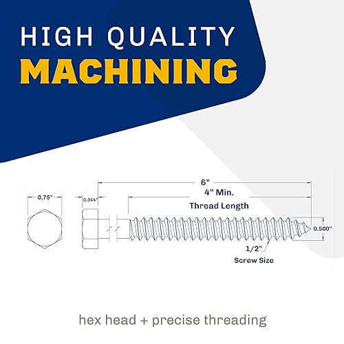 Miniatura 6 de 12" x 6", 25 piezas de pernos de retraso negros, BLAKOTE de cerámica a prueba de óxido de 4 capas, 2 veces protección de tornillos de retraso