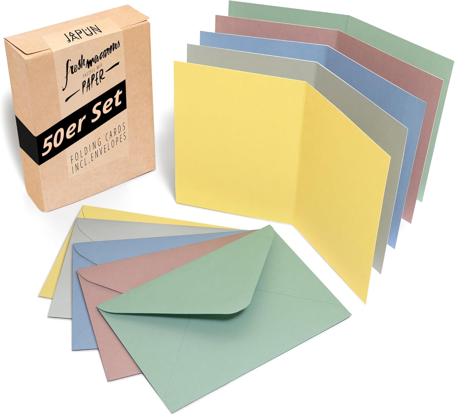 Lot De 30 Cartes Pliantes A6 Avec Enveloppes - Blanc Brillant, 220