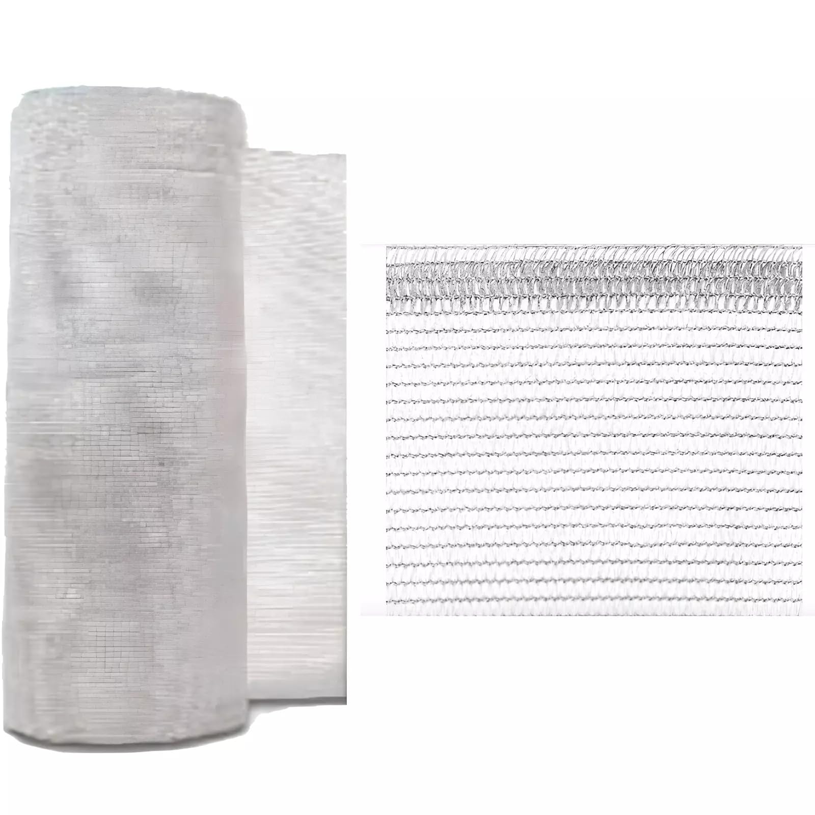 Rete Ombreggiante Bianca Oscurante con Cimosa e Asole Ideale per Parcheggi,Recinzioni,Balconi,Giardino o Orto 50 MT Frangisole ad Alta Schermatura 90% (1 x 50 Metri)