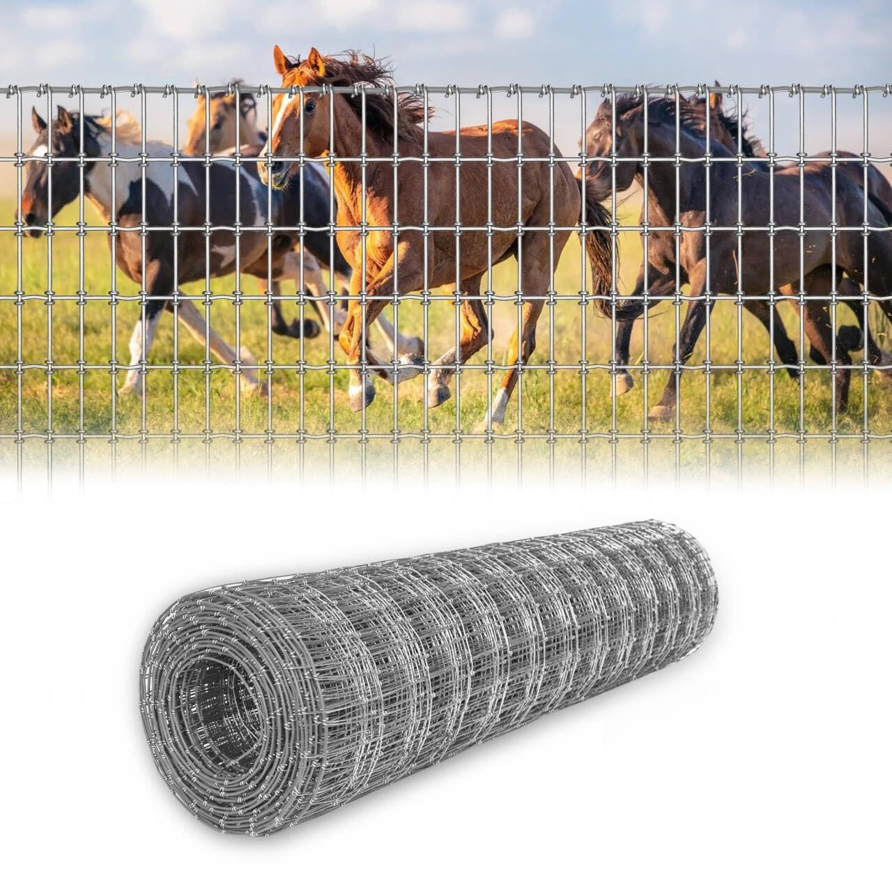Rilth Heavy Duty Livestock Fence 4x100ft 12 GA 2x4 Mesh