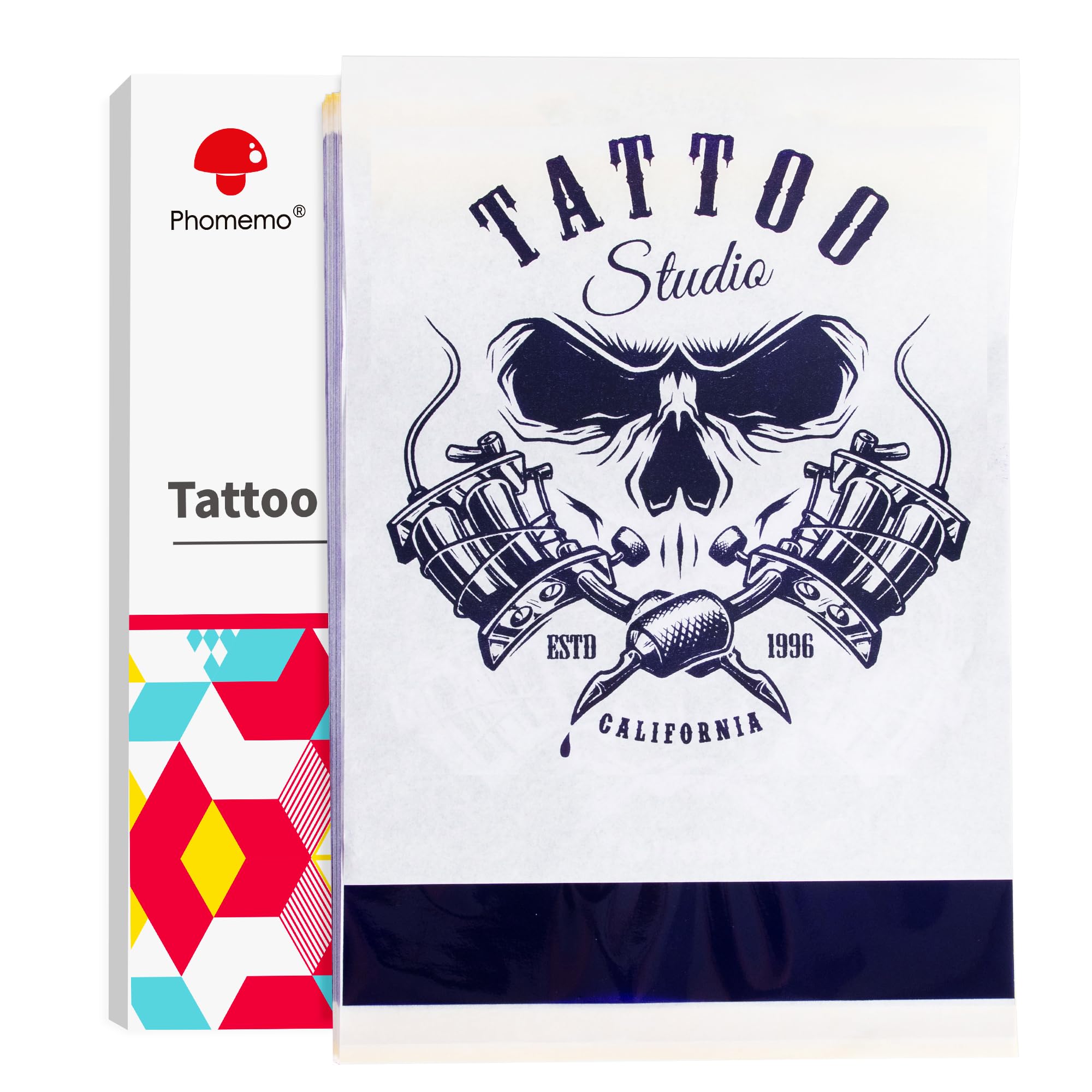 Phomemo (Upgraded) Tattoo Stencil Paper, 110 Sheets A4 Size Transfer Paper for Tattoo Supplies Kit, Compatible with M08F, TP81, Itari A886, Stencil