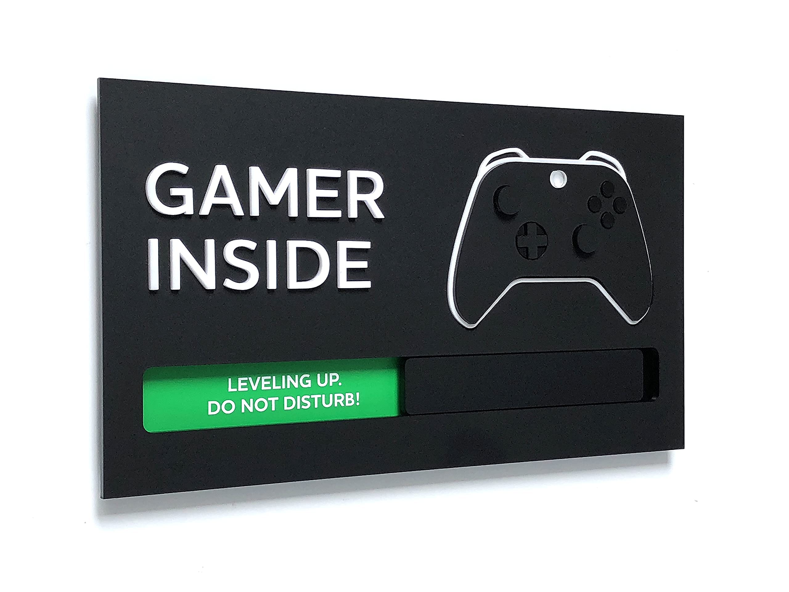 Kubik Letters Znak dekoracyjny do pokoju gier wideo - edycja XBX - Gaming Stuff Do Not Disturb znak do sypialni - akcesoria dekoracyjne do jaskini mężczyzny - dekoracja pokoju dla gracza chłopców -