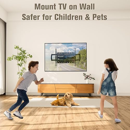 Miniatura 7 de Mounting Dream Soporte de pared para TV, soporte de montaje de movimiento completo con certificación UL para televisores de pantalla plana de 42 a