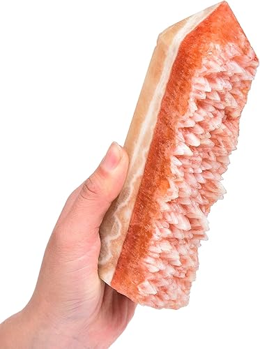 AMOYSTONE Varitas de torre de cristal curativo, geodas cuadradas de calcita naranja, obelisco en racimo para decoración del hogar, terapia de disponible en Yaxa Peru