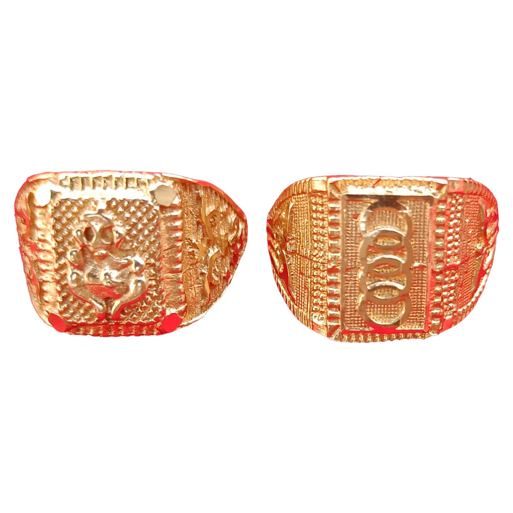 Ganesha Design Finger Ring and Interconnected Four Rings Combo Pack Fashion Jewellery for Men Traditional Artificial Jewellery-image-29